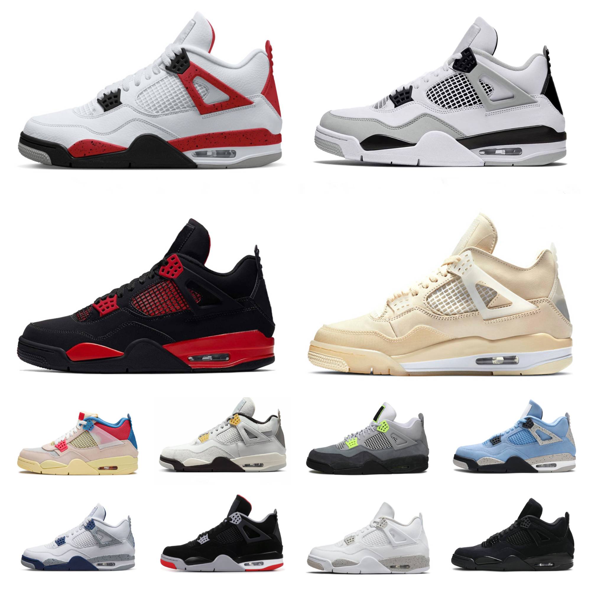 

Jumpman 4s Mens Womens Basketball shoes 4 Military Black Canvas Red Thunder Seafoam University Blue Sail White Ore Violet Ore Black Cat trainer outdoor sneakers 36-47, Shoe lace