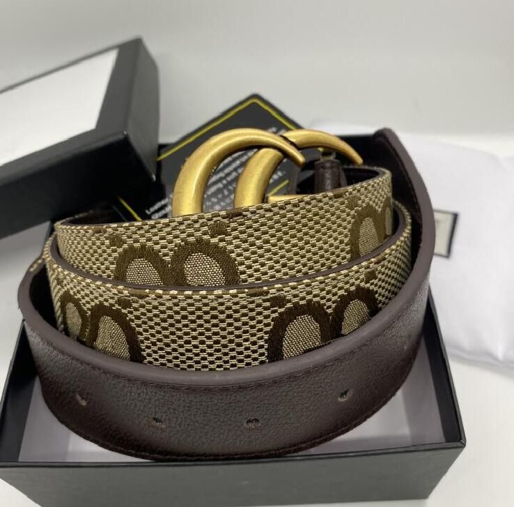

2022 Fashion Luxury Belts Plaid Flower Striped Leather Belt Designer Men And Women quality High Belt 3.8CM With Box, Black