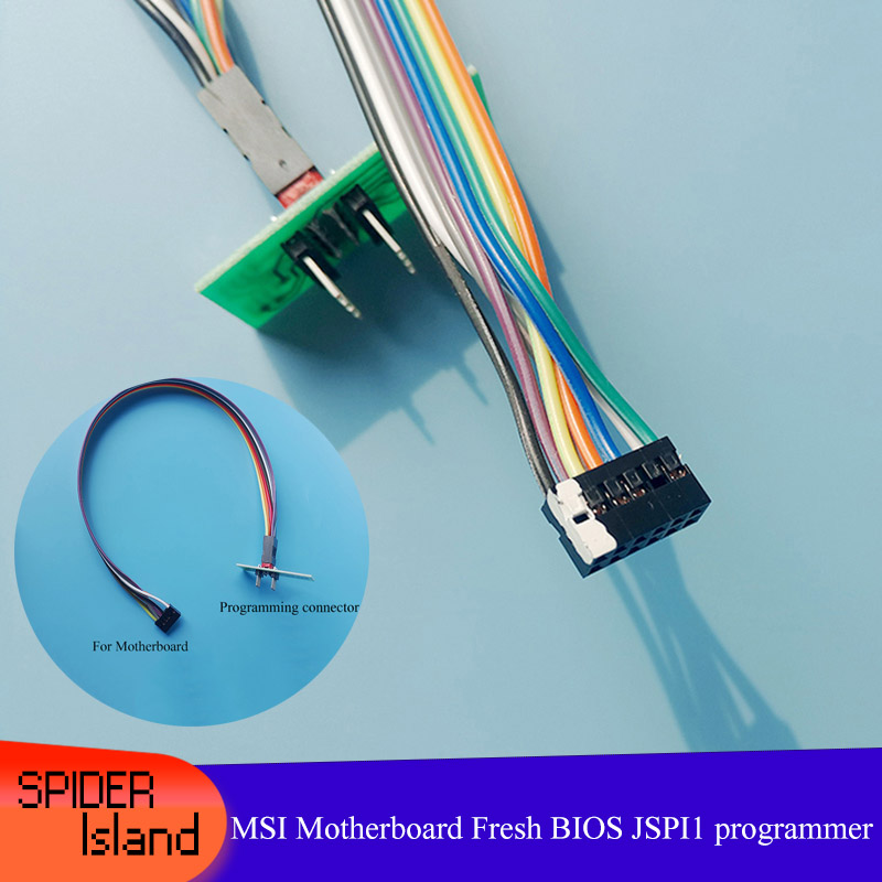 For MSI ASUS Motherboard BIOS Free chip Removal Adapter Flashing machine Cable JSPI1 programmer to save brick Fresh BIOS Kit-image-849924168