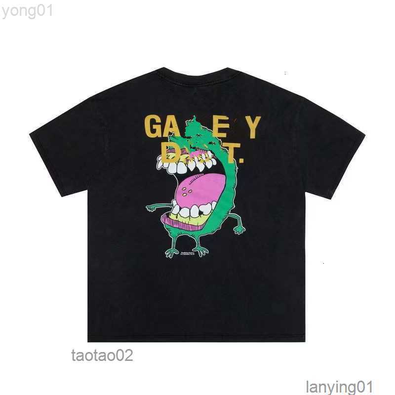 

Men's T-shirts Designer Galleryes Depts Used Gary Fried Color Washed Black Tide High Street Loose Round Neck Short Sleeveros0ros0kw5h, Contrast color