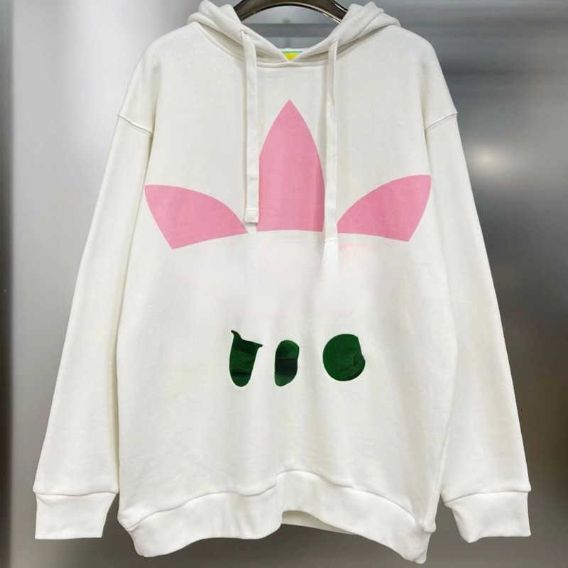 

Printed Hooded Sweater Men Women Hoodies Designer Hoodie Pullover Coat Cotton Hoody Loose Sweatshirt Casual Sweaters oversize, White-9