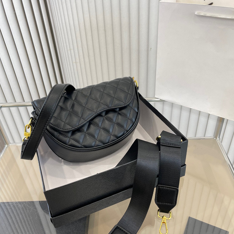 Designer Bag Women's Brand Bag Fashion Leather Messenger Bag Luxury Saddle Bag Vintage Classic Diagonal Stripe Handbag Plaid Platform Bag-image-849925879