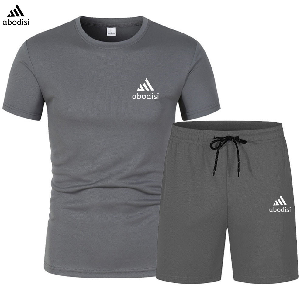 

Men Summer designer tracksuit 2023 Summer Hot Men's T-shirt Shorts Set Men's Sports Set Brand LOGO Print Leisure Fashion Cotton Short Sleeve T-shirt Set, Red 1