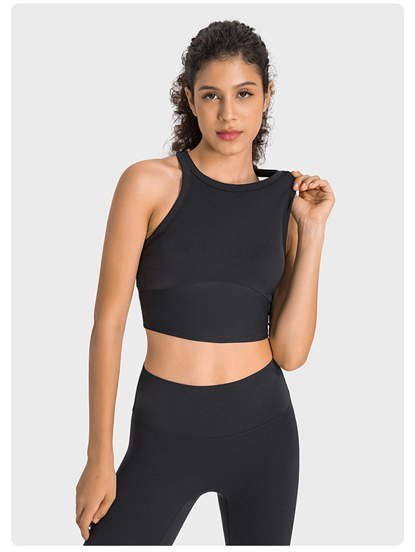 

Sport L-01 Vest Yoga Bras Crop Top Summer Tank for Women Breasted Fitness Bra Women Push Up Seamless Tank Woman Underwear Running Gym Lady, Blue