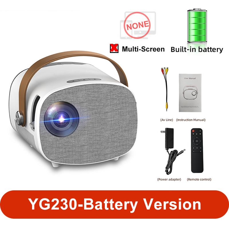 

LEJIADA YG230 Built-in Battery Rechargeable Portable Mini Projector Entertainment Player Support Playing 1080P HD Video Movies