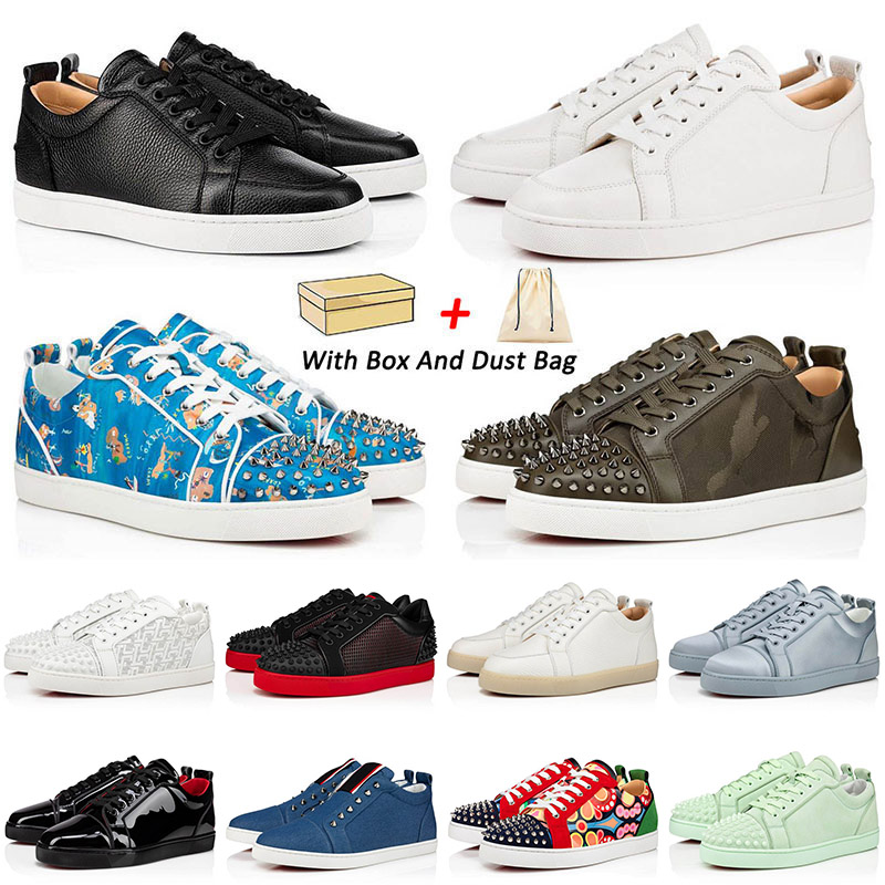 

with box 2023 designer christians red bottoms shoes sneakers for mens women cut low genuine leather splike loafers vintage luxury casual louboutins bottom shoe, 31