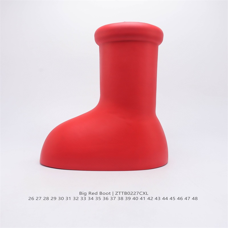 

Big Red Boots Thigh High Boots Rubber Sneakers Dora Shoes Round Toe Knee High Boots Luxury Design Toned Leather Shoes Women's Boots men's Boots NO BOX, Color 1