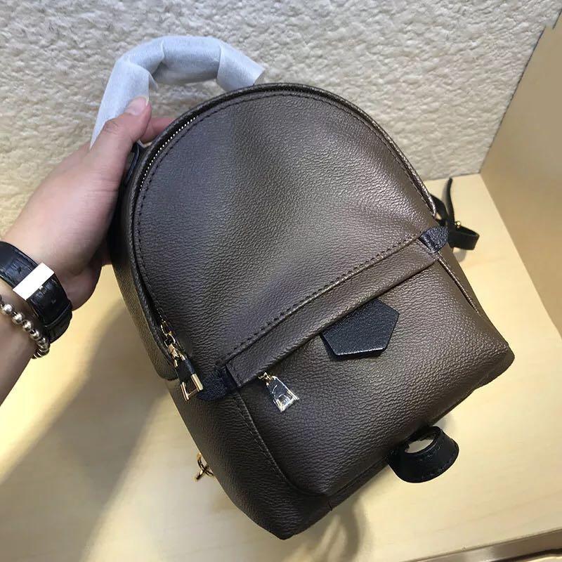 

2022 New High Quality Arrival PU Leather Backpack Bag Womens Backpacks Designer Backpacks Bags Fashion Casual Women Small Back pack Style M44873, Brown grid