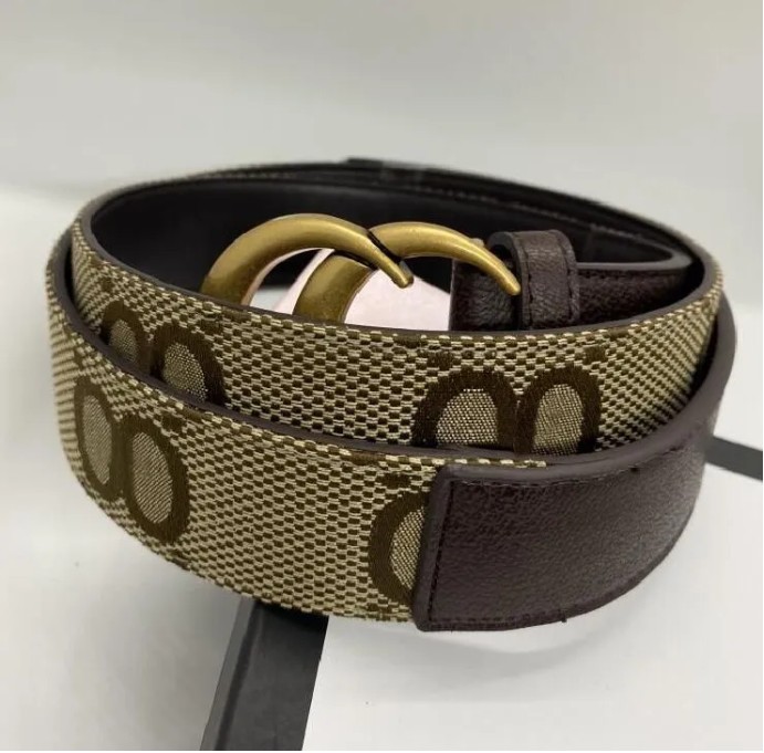 

2022 M Luxury designer Belt G Buckle Fashion Genuine Leather Women Belts For men Letter Double Big gold classical, And box