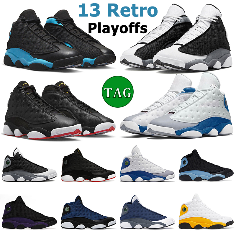 

Jumpman 13 Basketball Shoes Mens Designers Black Flint University Blue Court Purple Black Cat Men Trainers Sports Sneakers