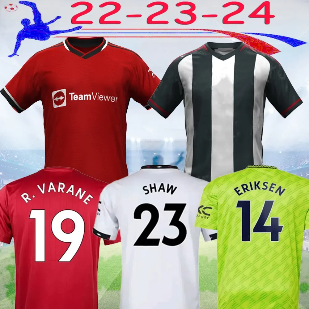 

22 23 24 Mans U ELANGA soccer jerseys RASHFORD fans 2022 2023 MARTiNEZ R.VARANE CAVANI ERIKSEN Sancho MARTIAL B. FERNANDES football uniform LSP, 22-23 3rd kit