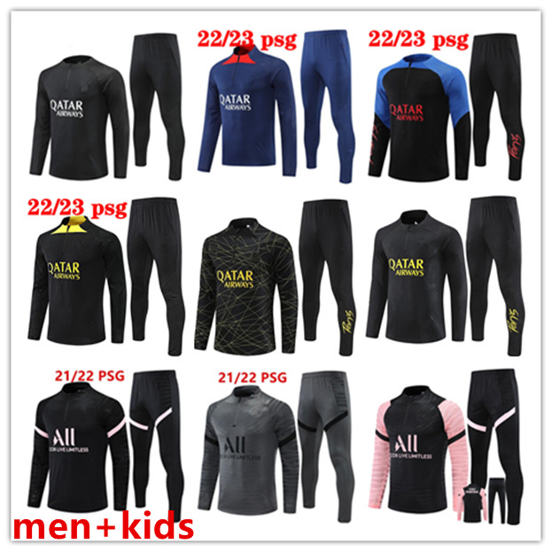 

2021 22 psgs football training kit survetement soccer tracksuit 23 24 Mens kids kits tracksuits jersey shirt survetement foot chandal futbol tuta jogging