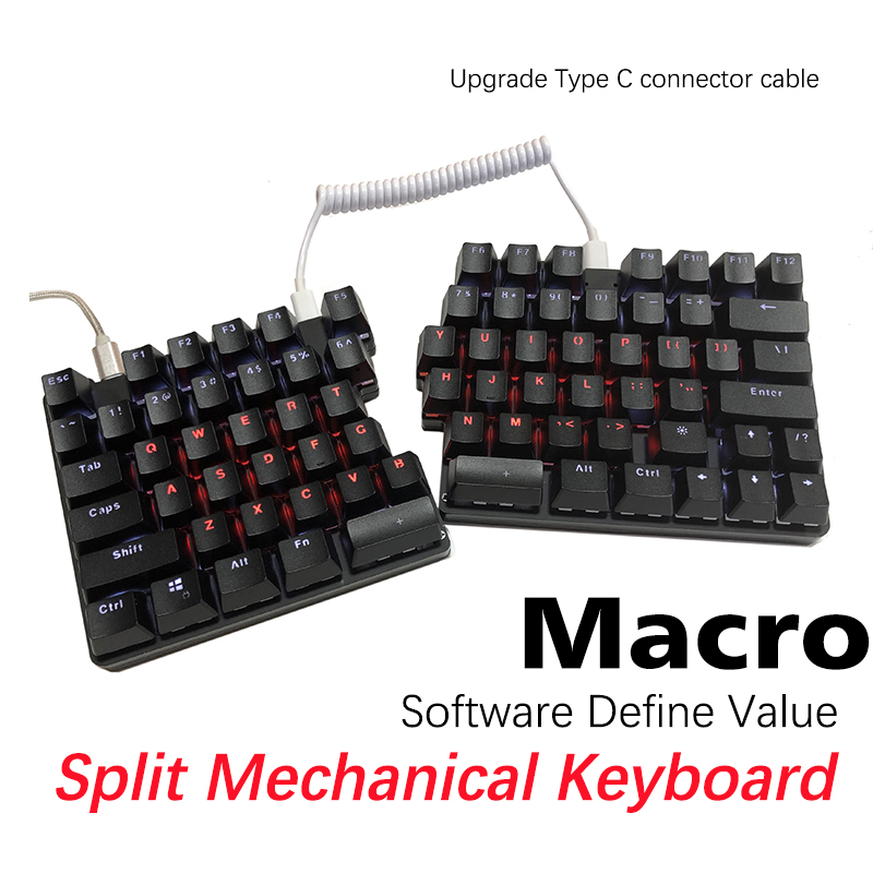 Macro Function Full Size 78Key Keyboard New Upgrade Separate Mechanical Split Keypad Macropad With Backlight Programming-image-850146057