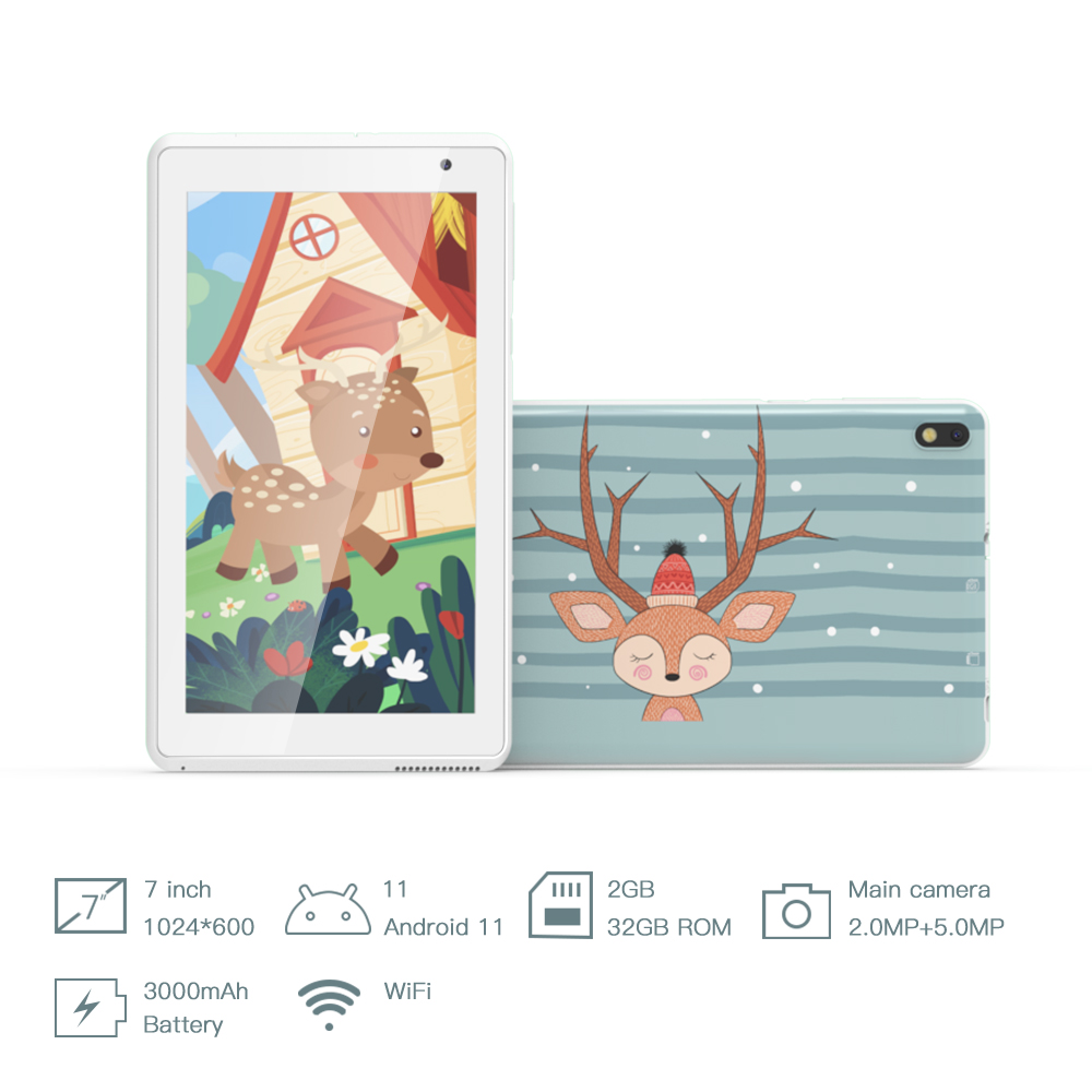 

QPS Q2K Android Kid Tablet pc 7 inch 2GB RAM 32GB Rom 3000mAh Children's educational learning tablet, Blue