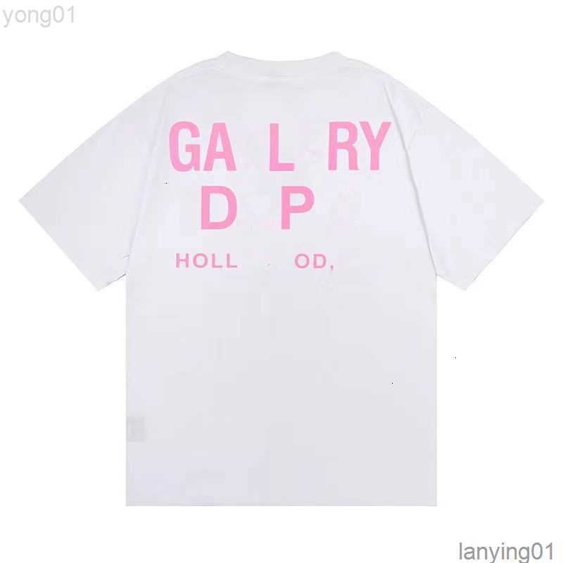 

Men' T-shirts Summer Tees Designer Galleryes Depts Shirt Alphabet Print Trendy Trend Basic Fashion Loose Short T-shirt Half Sleevehoyn, White fh-6001