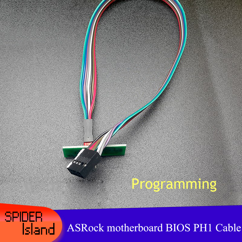 For ASRock motherboard BIOS free chip Removal Adapter Flashing machine Cable JSPI1 BIOS_PH1 to save brick Fresh BIOS Kit-image-849925594