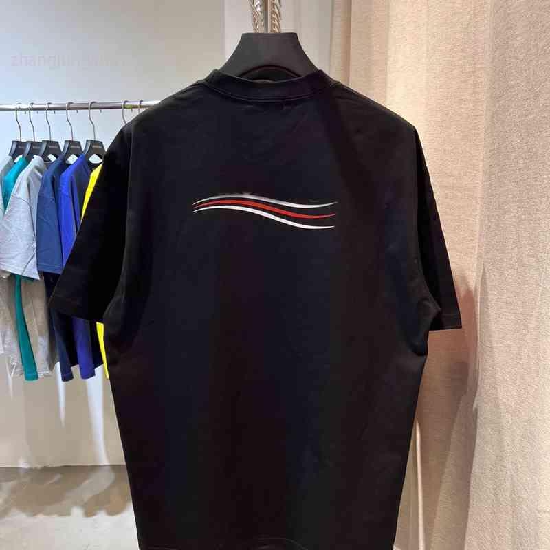 

Designer Balanciagas T Shirt Spring And Summer New Fashion Cola Wave Short Sleeve Men's And Women's Loose Oversize Sweat Balenciagas TShir xEw, Malachite green