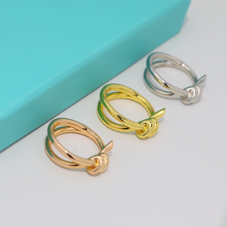 

High quality Band Rings 925 Sterling Silver women's Bow Knot fashion luxury brand jewelry party gift Fashion diamond Ring For Women Designer Tiff Jewelry Gift with bag