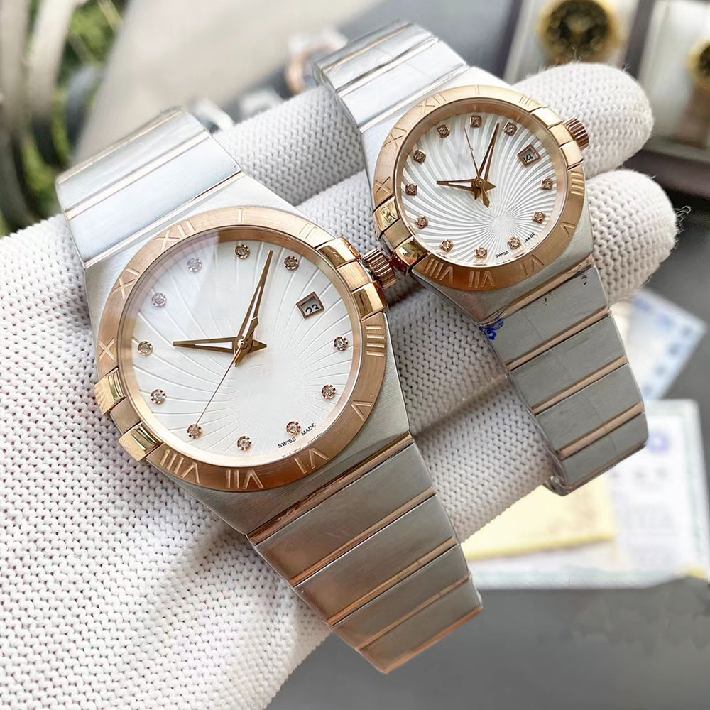 

luxury Ladies Watches Mechanical Movement Casual Watch Original Metal Strap Couple Wristwatches 28mm 38mm Classic Dial Orologi di lusso, Color 3