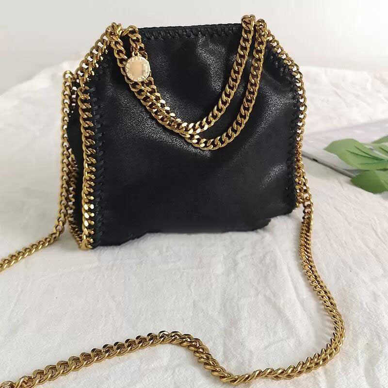 

5A New Fashion women Handbag Stella McCartney PVC high quality leather shopping bag, V-gold shows