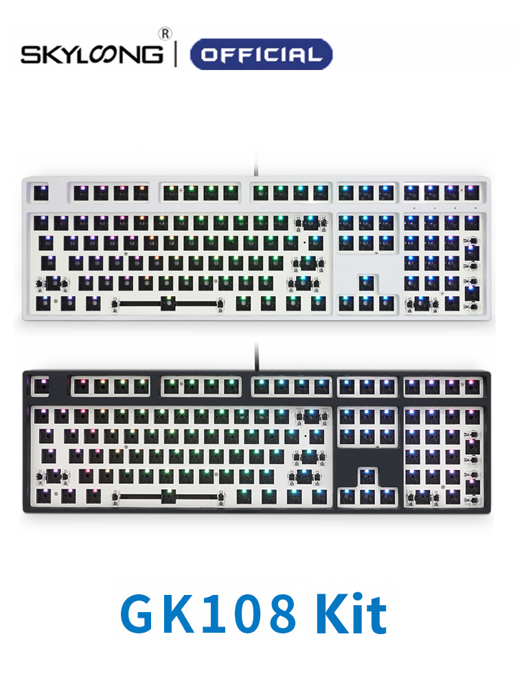 GK108 Hot-Swap DIY Custom Mechanical Keyboard Kit With RGB Backlit Fully NKRO Gaming Keyboard Support RGB 3/5Pins Switch-image-850145264