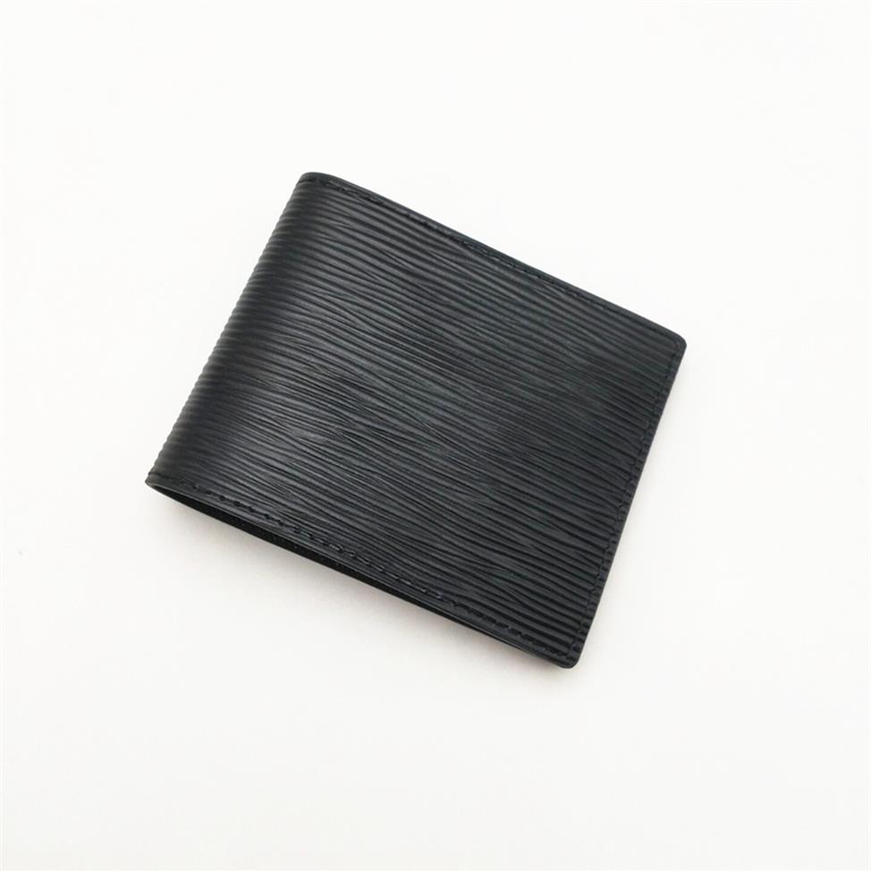 

Fashion Mens Classic Men Wallet Stripes Textured Wallet Multiple Bifold Short Small Wallets With Box294y, Concave letter flower