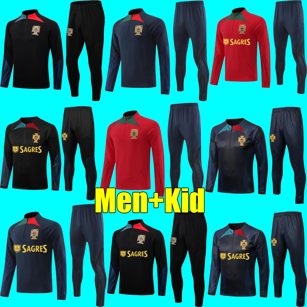 

2022 2023 Portugal tracksuit soccer Bruno FERNANDES DIOGO J. DANILO Portuguesa Retro 22 23 Joao Felix Football shirt BERNARDO Men Kids Kit uniform sets
