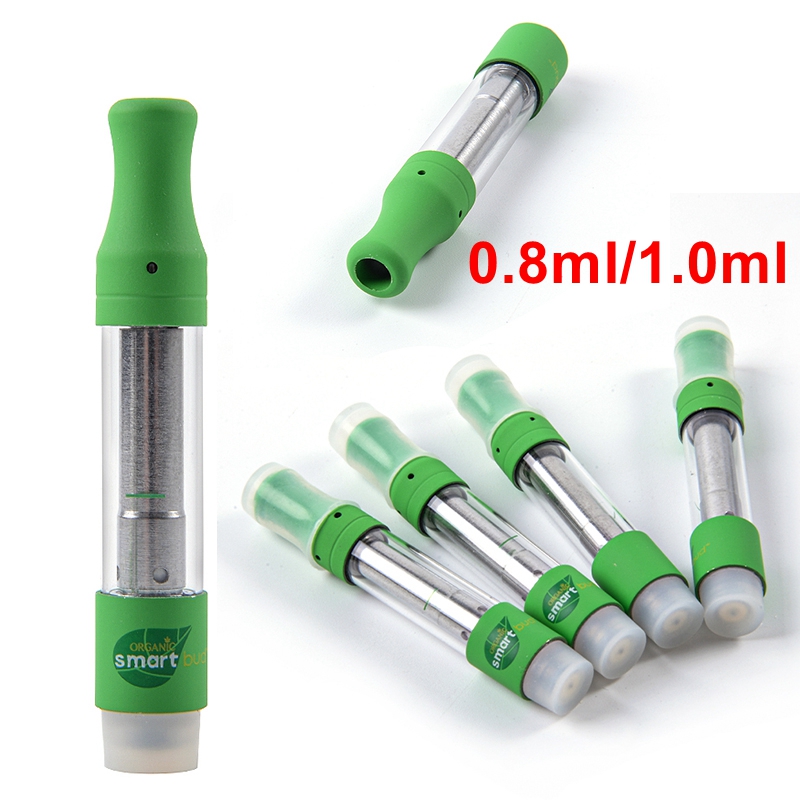 

Smart Cart Bud Vape Cartridge Packaging Empty Vape Pen Smartcarts Oil Cartridge 510 Thread Green 1ml Tank Ceramic Coil Atomizer Dab Pen Wax Ecig
