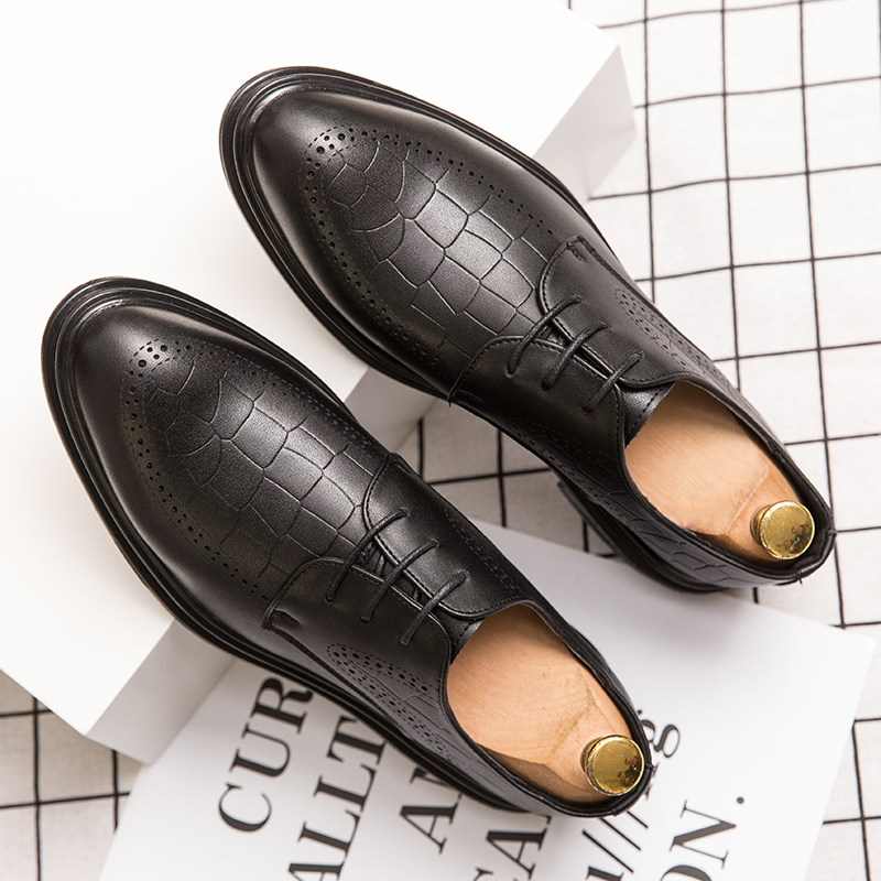 

Men Fashion Oxford Shoes Party Wedding Shoes Classic Business Formal Pointed Leather Shoes Man Boss Social Office Derby Shoes