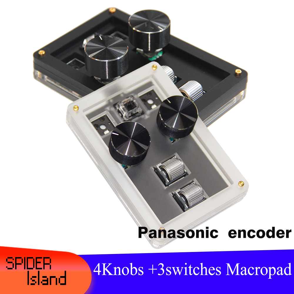 Hot swap Designer Keyboard VIA Programmable Macro Keyboard Knob 4 Kobs 3 Keys Mechanical Keypad Macropad PS Media EncoderPad-image-850145915