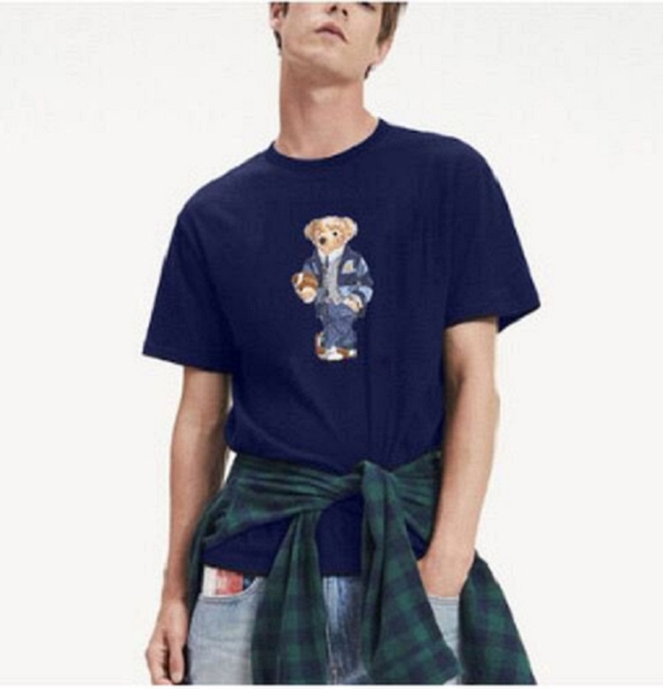 

cotton American print bear high-quality 100% round neck T-shirt men and women designer short-sleeved casual T-shirt US size S-3XL 4841, 16