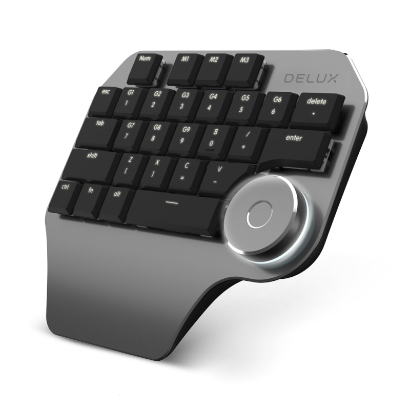 Programming Macro Custom Knob Keyboard RGB 28 Key Copy Paste Mini Button Photoshop Gaming Keypad Mechanical Voice Flat Keyboard-image-849918257