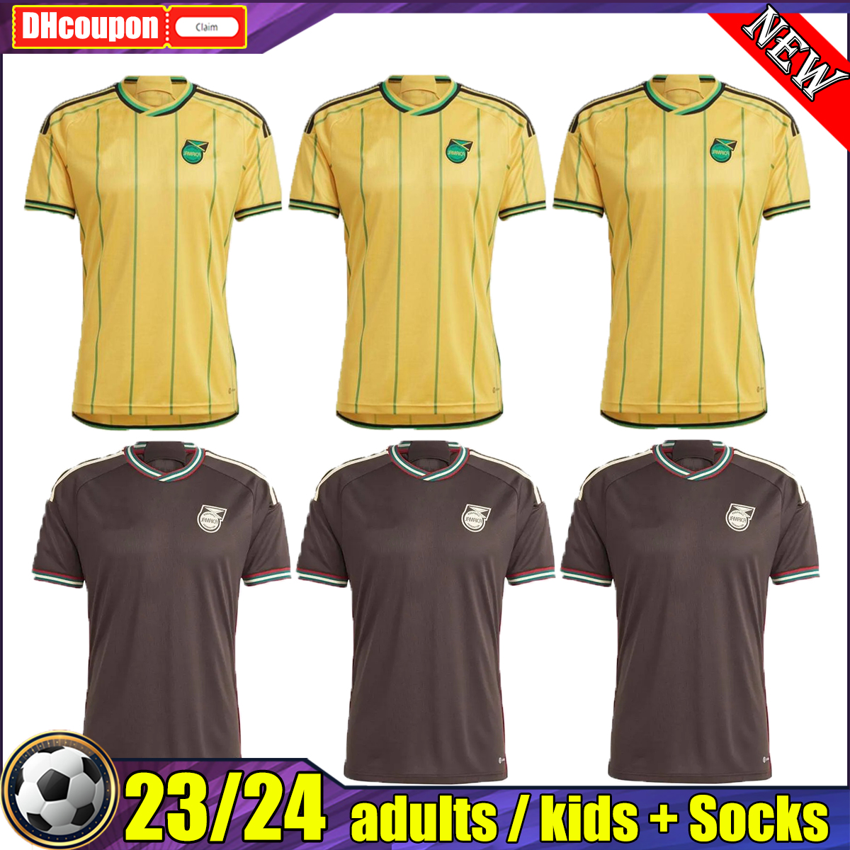 

Jamaica 2023 Bailey ANTONIO soccer jerseys 23 24 national football team REID Nicholson LOWE MORRISON home away adult football shirt top thai quality player version, 02