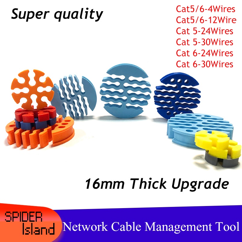 NEW category5 /category 6 Network cable Comb Machine Wire Harness Management Fixer tidy tools for computer room 4/12/24/30 Wires-image-849924202