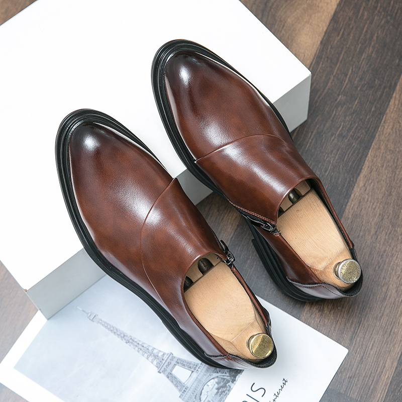 

New Men's Formal Leather Shoes Office Moccasins Men Flats Leather Wedding Banquet Slip-On Loafers Business Oxford Shoes Zapatos