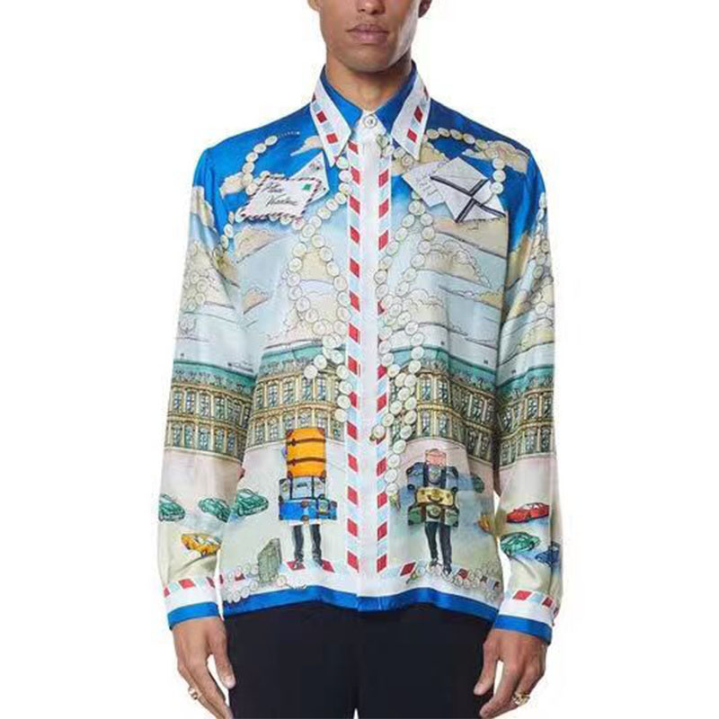 

Men's tracksuit top shirt hoodie high-quality CASABLANCC23 travel portrayal male and female couples same style long-sleeved shirt comfortable designer clothing