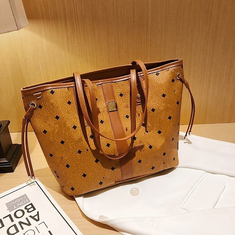 

Tote Bag Designer Authentic Leather Tactile Feel Printed Mother and Child Bags Large Capacity Beach Shoulder Large Handbag, 36*40*16cm
