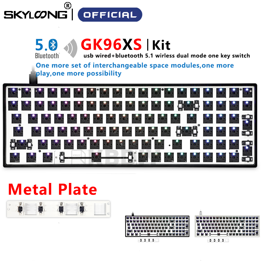 SKYLOONG GK96 GK96X GK96XS GK96LX GK96LXS Custom DIY for Mechanical Keyboard Kit RGB Hot-Swap Split Spacebar Kailh Box Switch-image-850145604