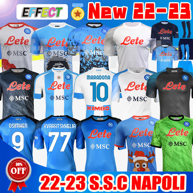 

2022 2023 Napoli Soccer Jerseys Maglia Naples 22/23 Home Third KVARATSKHELIA Retro 1978 MARADONA DI LORENZO H. LOZANO INSIGNE OSIMHEN MERTENS SSC Kids Football Shirts, 22-23 home blue