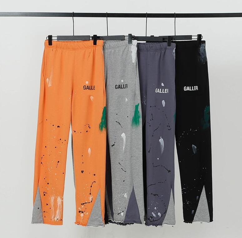 

Mens Jeans Pants Galleries Sweat Depts pants Speckled Letter Print Men's Women's Couple Loose Versatile Casual Pants Straight Graffiti Pants, Add postage