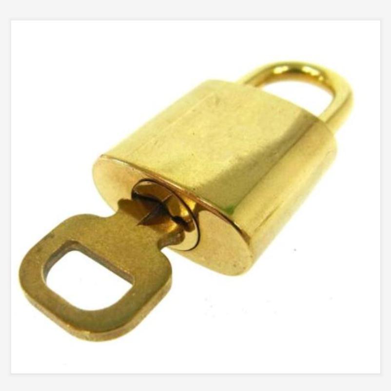 

Matt Brushed Golden 1 Lock 2 Keys Bag Parts Replacement For Designer Handbag Purse Duffle Luggage 3 Color Style Stainless Metal Alloy Padlock #318