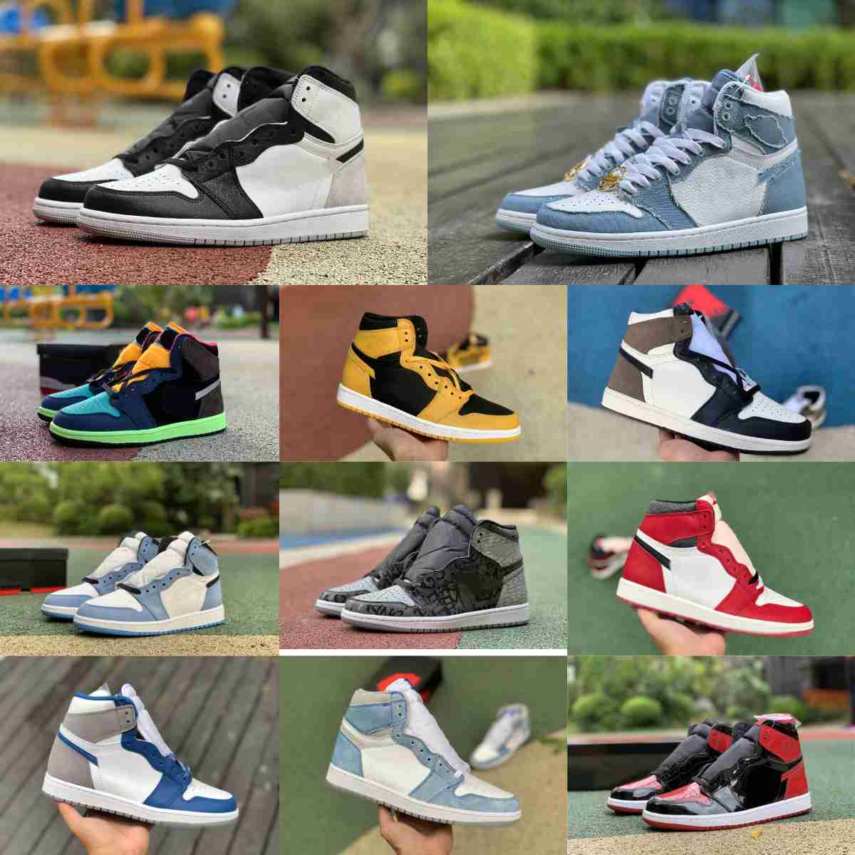 

Jumpman 1 1s OG Bio Hack Basketball Shoes Men Women Trainer OG Bio Hack Pine Green Chicago Lost Found True Blue Denim Stage Haze Rebellionaire Pollen Sports Sneakers, Please contact us