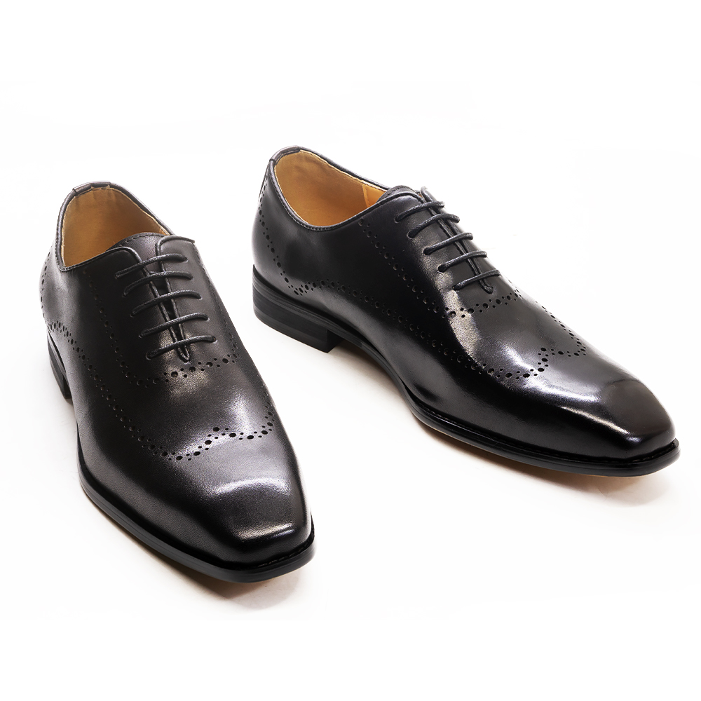 

Luxury Italian Formal Shoes Men's Oxford Genuine Leather Brogue Fashion Wing Tip Black Lace Up Wedding Office Dress Shoe for Men