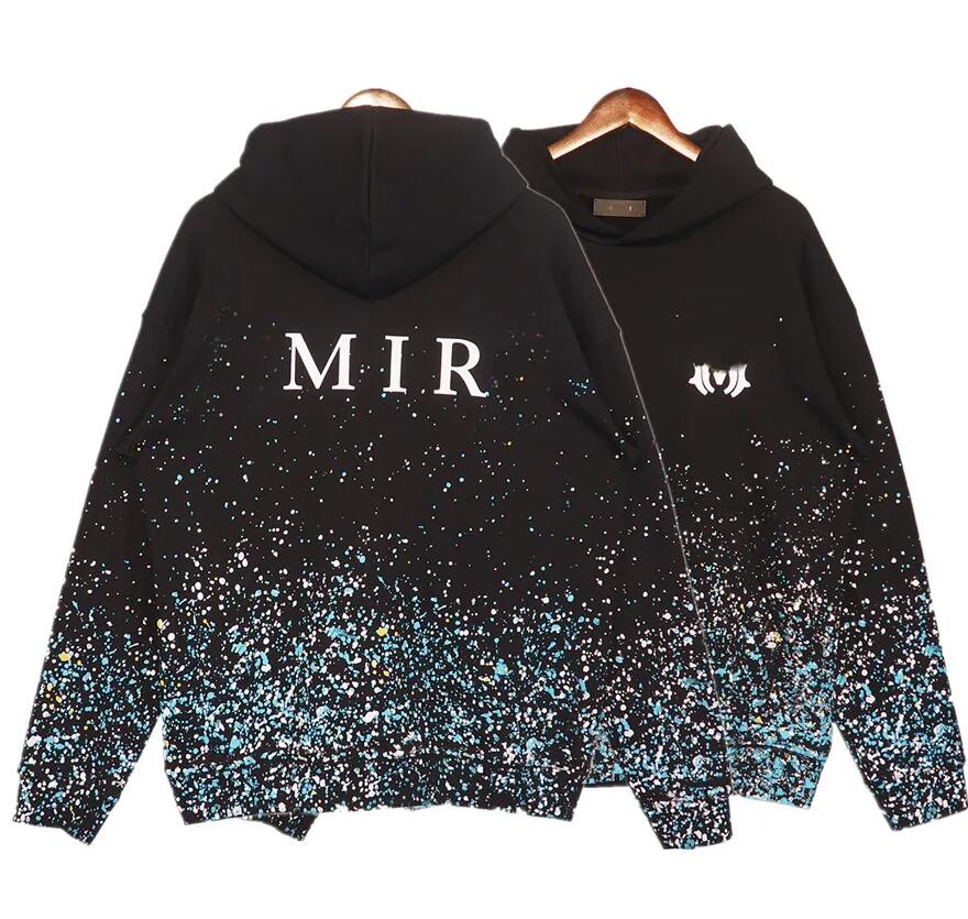 

Mens Women Designers Hoodies Amiris Hoodys Winter Warm Man Clothing Black Tops Long Sleeve Pullover Cottons Clothes Tracksuits Sets Sweatshirts, W11