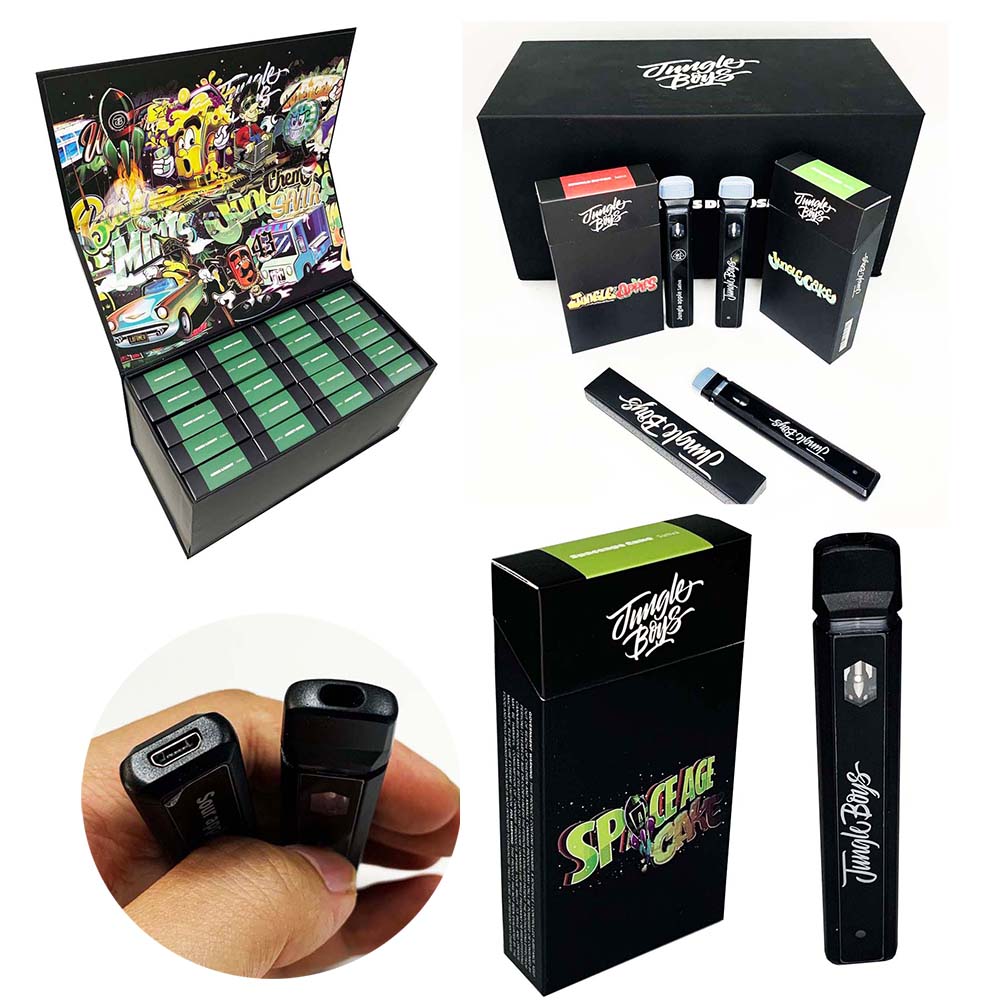 

Popular Jungle boys Disposable Vape Pens 280mah Rechargeable Battery 1.0ml Empty Vaporizer Pods Ceramic Coil Cartridges E cigarettes carts with packaging 10 flavor