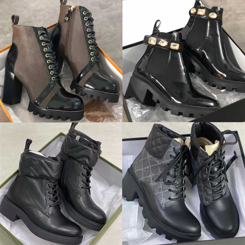 

Women's Ankle Boot Embroidered Leather Ankle Boot Martin Desert Boot Flamingos Love Arrow 100% Real Leather Winter Shoes Rubber Lug Sole With Box Size US5-11 NO13, 28