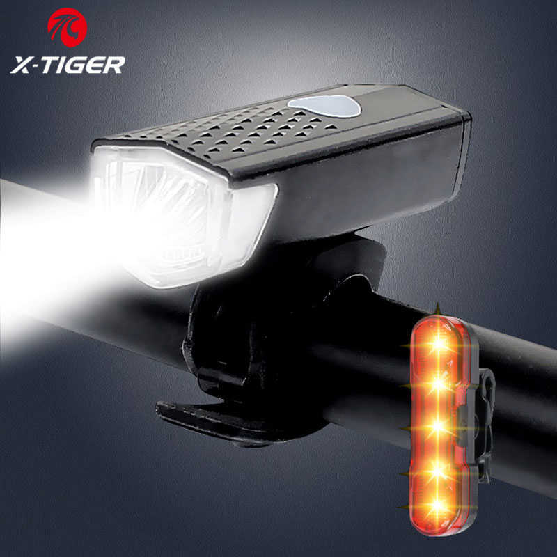 

X-TIGER Bike Light MTB Front Lamp 300 Lumens IPX6 Waterproof 1200 mAh USB Rechargeable LED bicycle Flashlight