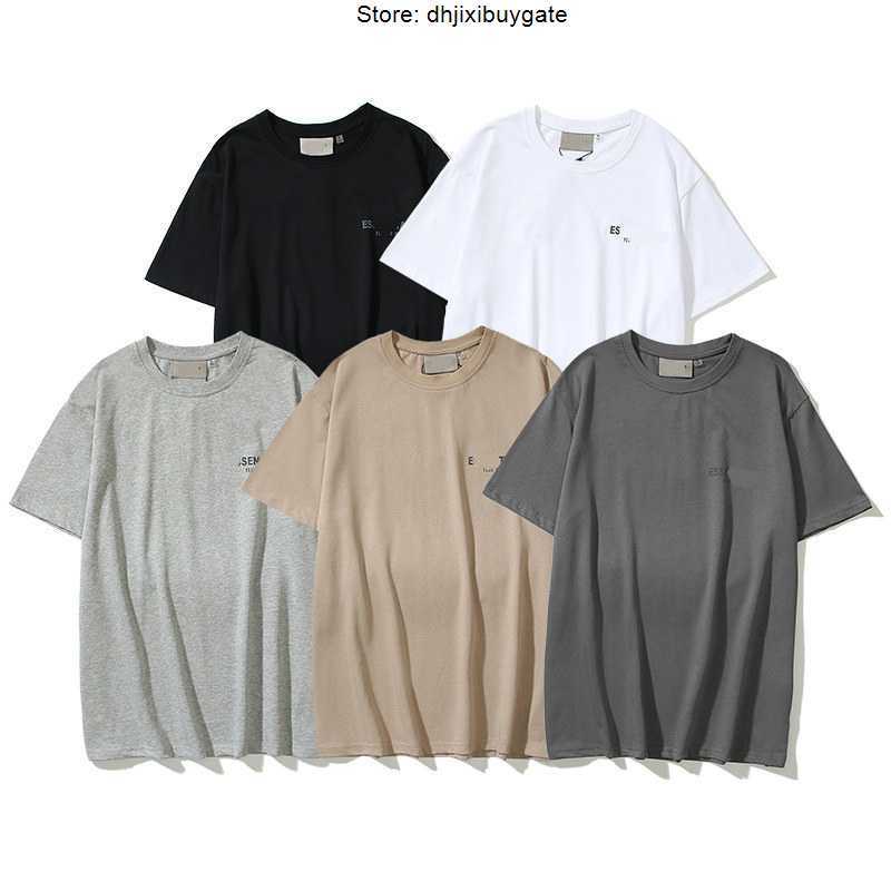 

Men' T-Shirts Ess Stereoscopic Print Cotton T Shirt Shorts Sleeve Spring Autumn Breathable New Mens Basic Fashion Tops Streetwear Tees