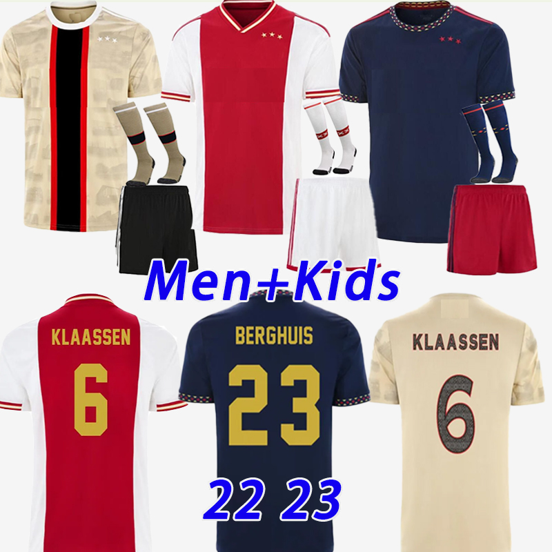 

TADIC 21 22 23 AjaXS Soccer Jerseys fans player BASSEY BERGHUIS Third black Kit BLIND KLAASSEN BERGWIJN MARLEY 2022 2023 football shirts men kids uniforms, Tadic 10