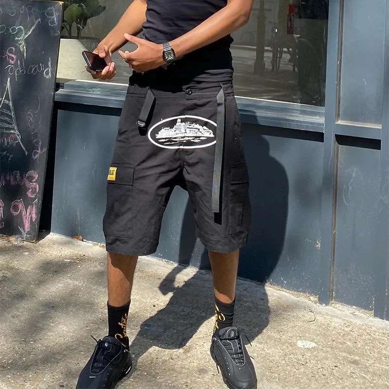 Alcatraz Prison Print Corteiz men pant Fashion Street Brand cargo pants-image-760243431